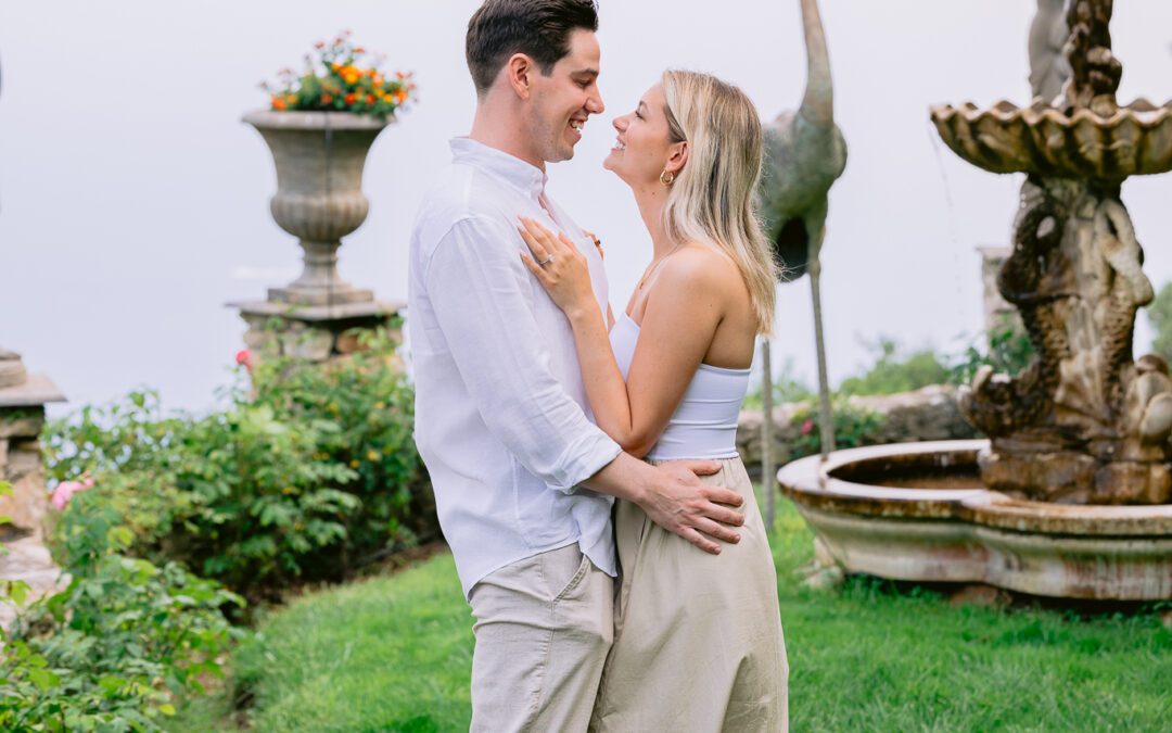 Wedding proposal at the Jardins de La Chèvre d'Or in Èze