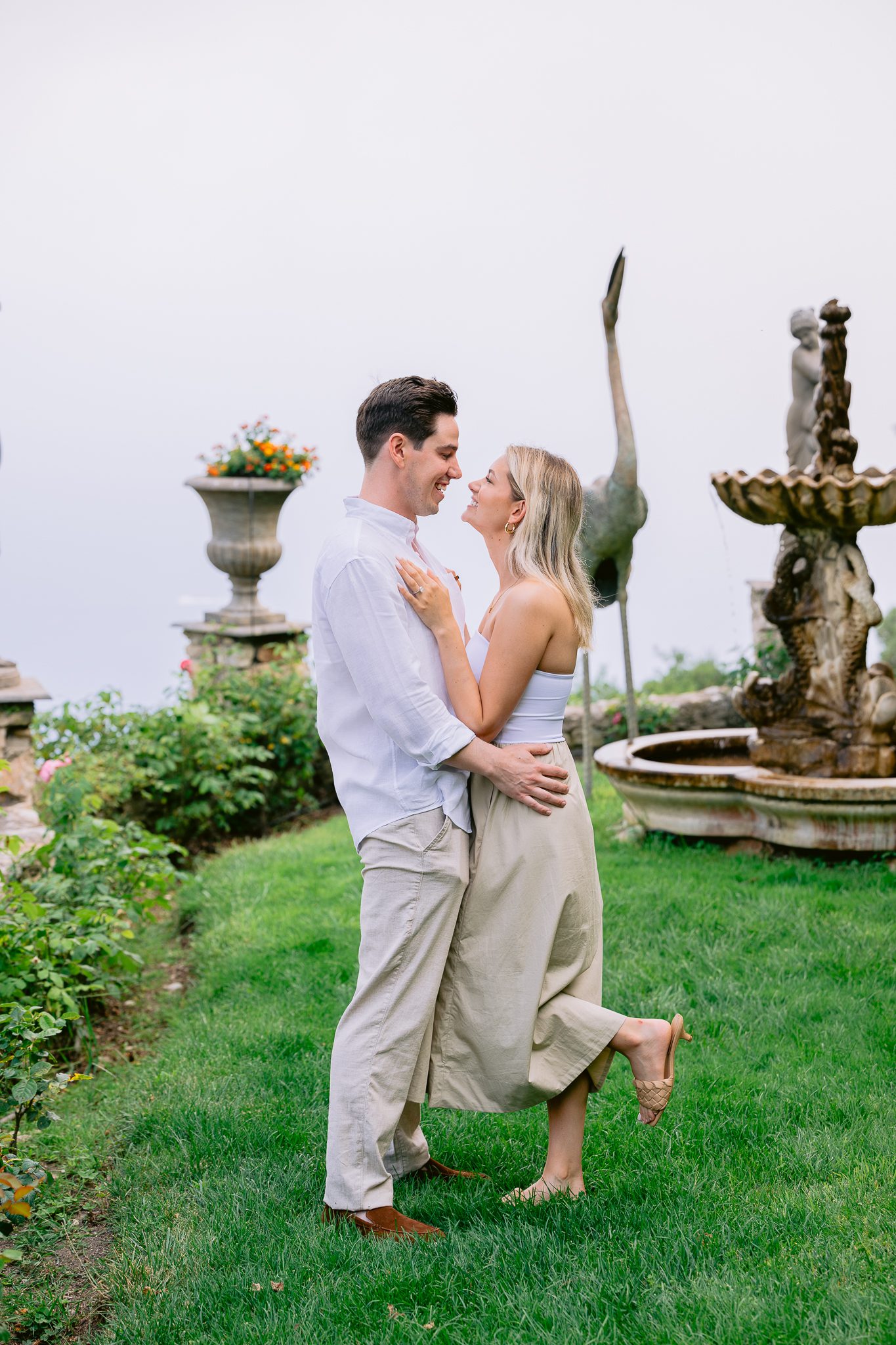 Wedding proposal at the Jardins de La Chèvre d'Or in Èze