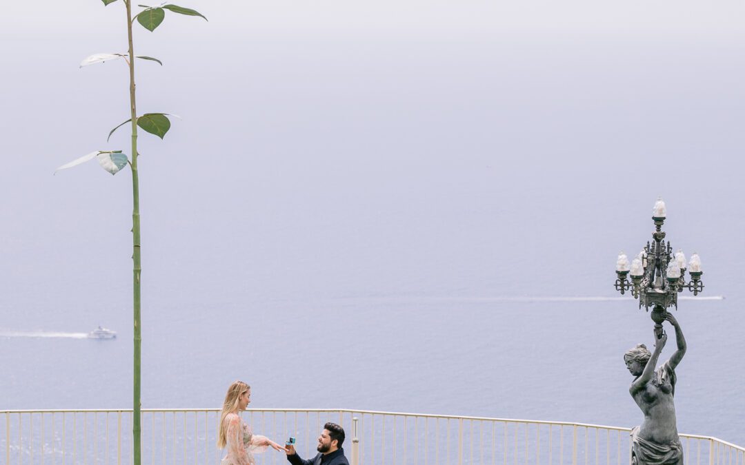 Wedding proposal at Plateau de la Rose in La Chèvre d'Or