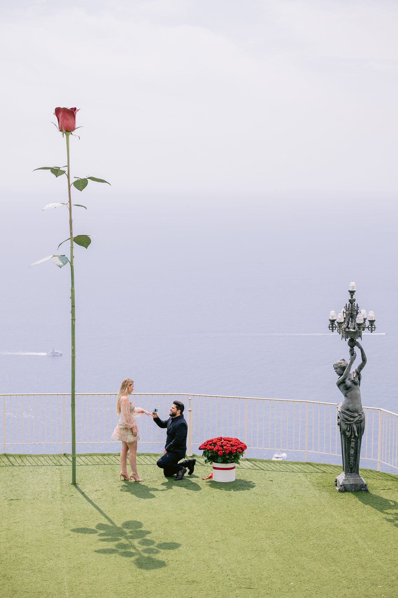 Wedding proposal at Plateau de la Rose in La Chèvre d'Or