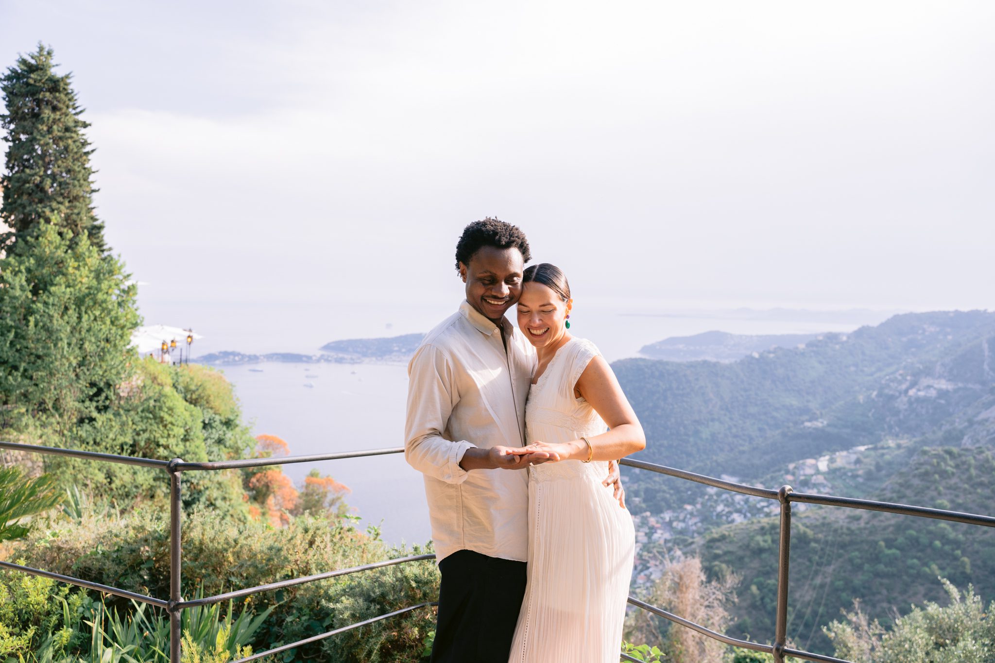 Marriage Proposal at the Exotic Garden in Èze